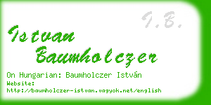 istvan baumholczer business card